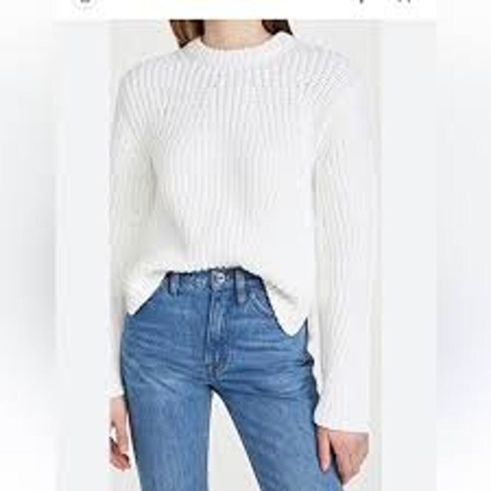 Vince $365 chunky ribbed cable crew neck sweater XS